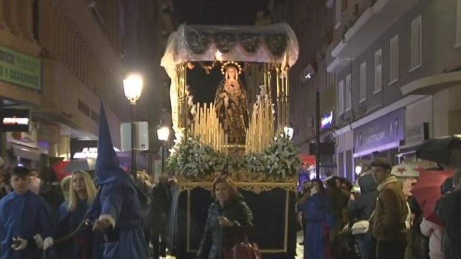 Imagen de la Virgen Dolorosa de Albacete este Martes Santo