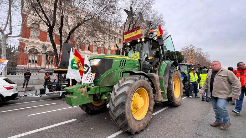 Imagen de la manifestación de agricultores celebrada el 22 de febrero de 2024.