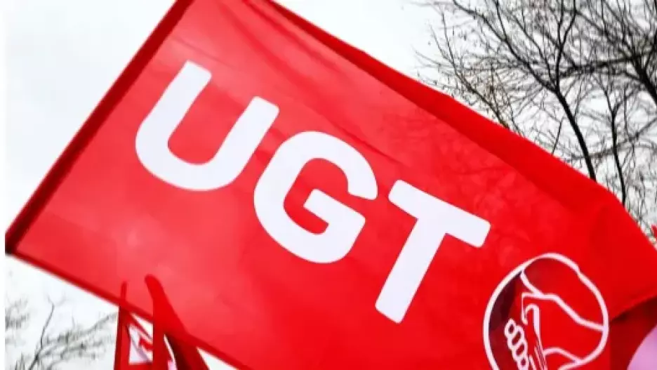 Imagen de una bandera de UGT