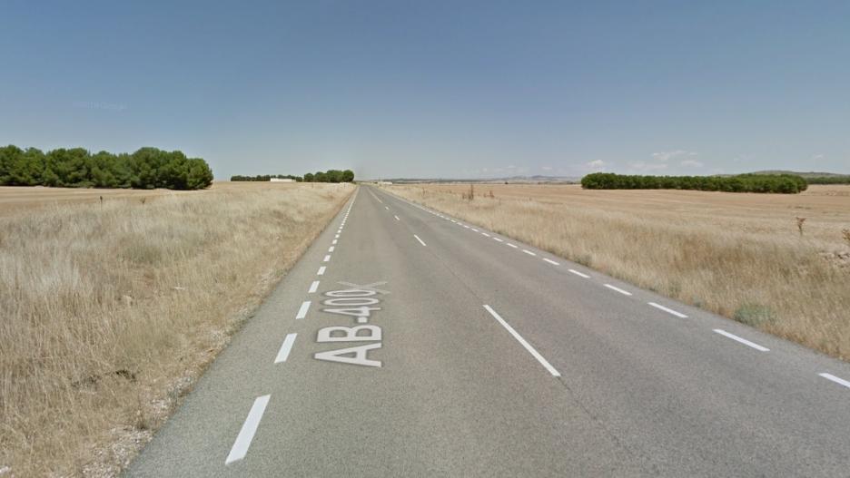 Imagen de la carretera en la que ha tenido lugar el accidente de tráfico en Albacete