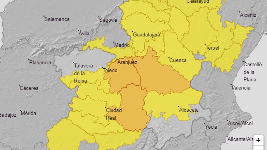 Los avisos afectan a todas las provincias de Castilla-La Mancha.