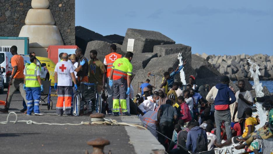 Llegada de migrantes a Tenerife.