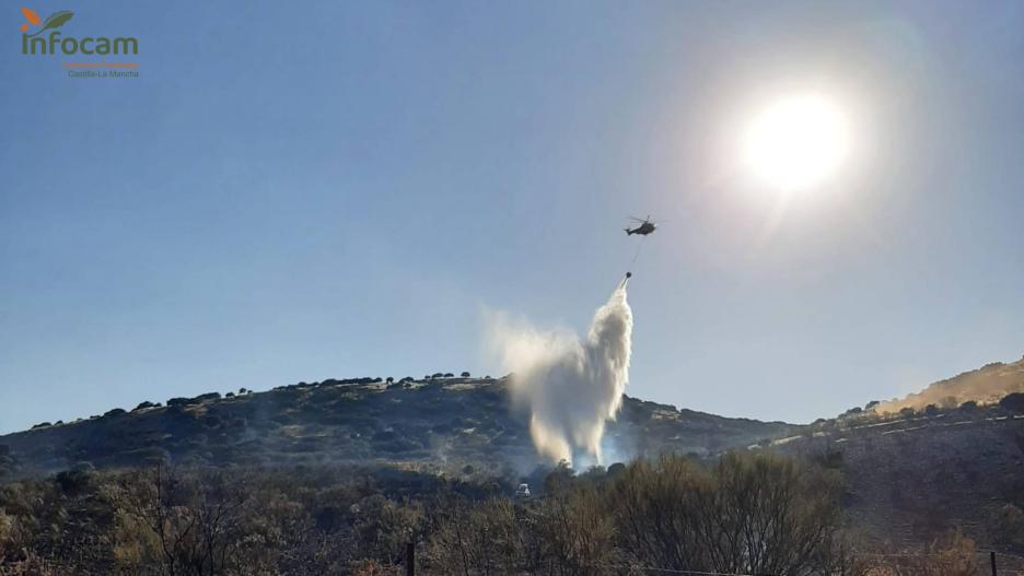 Imagen del incendio forestal en Ciudad Real