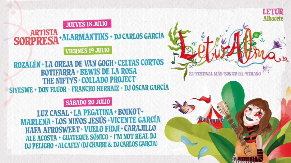 LeturAlma 2024: cartel por días del festival