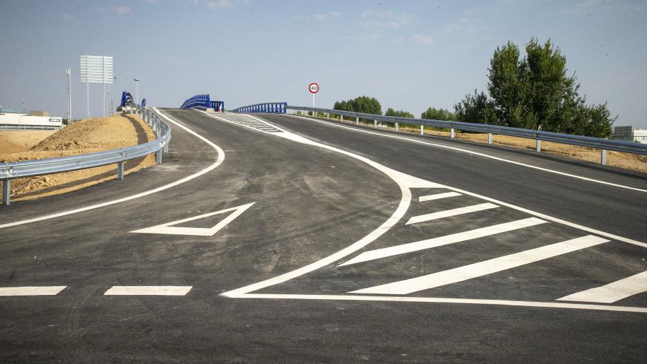 Visita a las obras de remodelación del paso superior sobre la autovía A-42