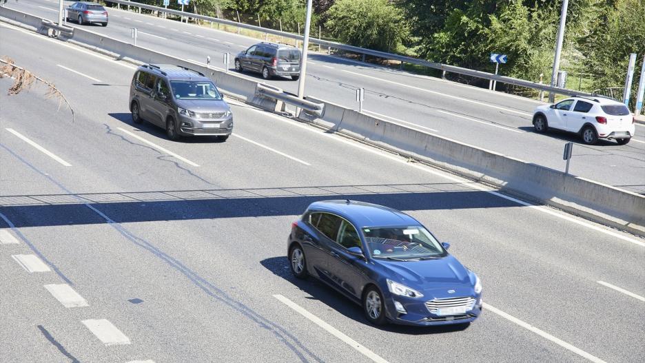 Varios coches circulan por la A3, a 18 de agosto de 2024.