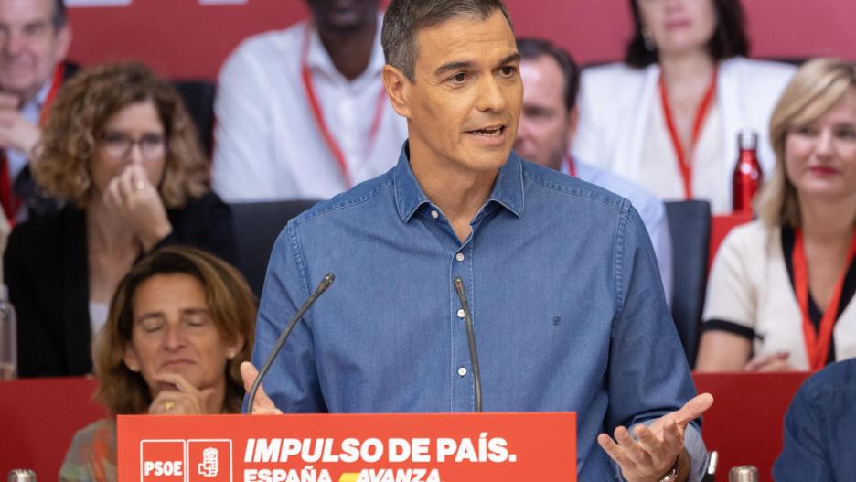 MADRID, 07/09/2024.- El líder socialista y presidente del Gobierno, Pedro Sánchez, durante el Comité Federal del PSOE este sábado en Madrid. EFE/ Eva Ercolanese/PSOE / ***SOLO USO EDITORIAL/SOLO DISPONIBLE PARA ILUSTRAR LA NOTICIA QUE ACOMPAÑA (CRÉDITO OBLIGATORIO)***