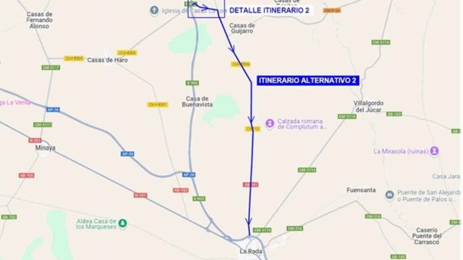 itinerario alternativo