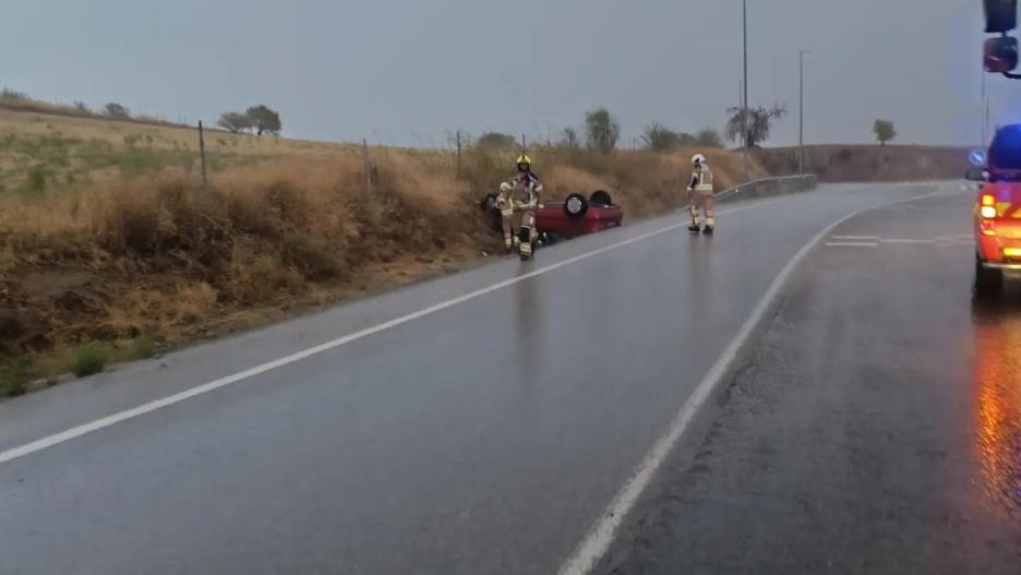 La lluvia complicó este jueves la circulación en Toledo.