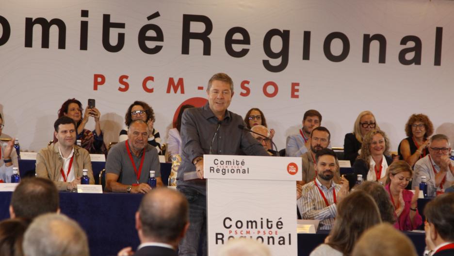 El secretario regional del PSOE, Emiliano García-Page, en el Comité Regional del PSOE de C-LM.

Eva Ercolanese/PSOE / Europa Press
21/9/2024