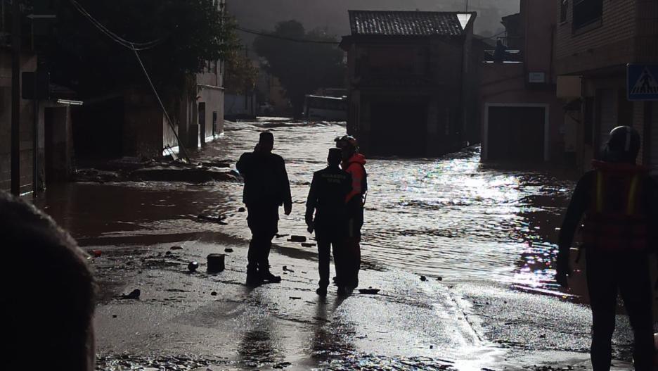 Imagen de la localidad conquense de Mira esta mañana