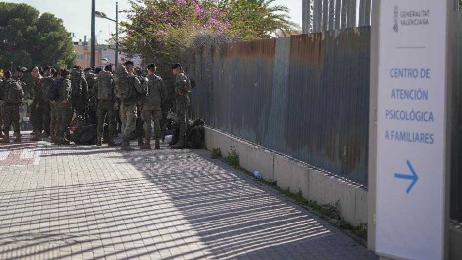 Militares desplegados en la zona de la Dana