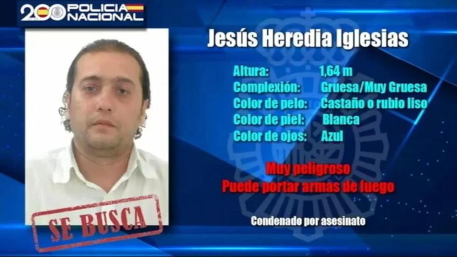 Ficha del fugitivo Jesús Heredia