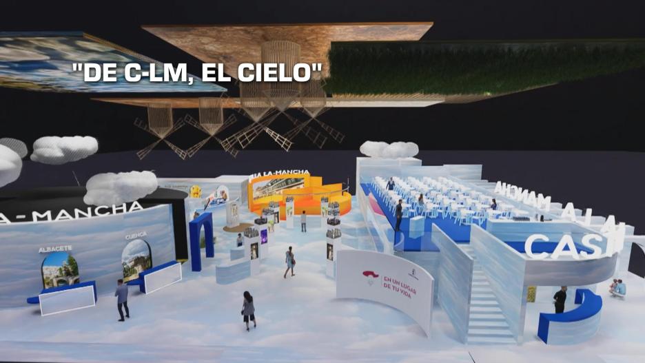 Imagen del stand de Castilla-La Mancha diseñado para Fitur 2025