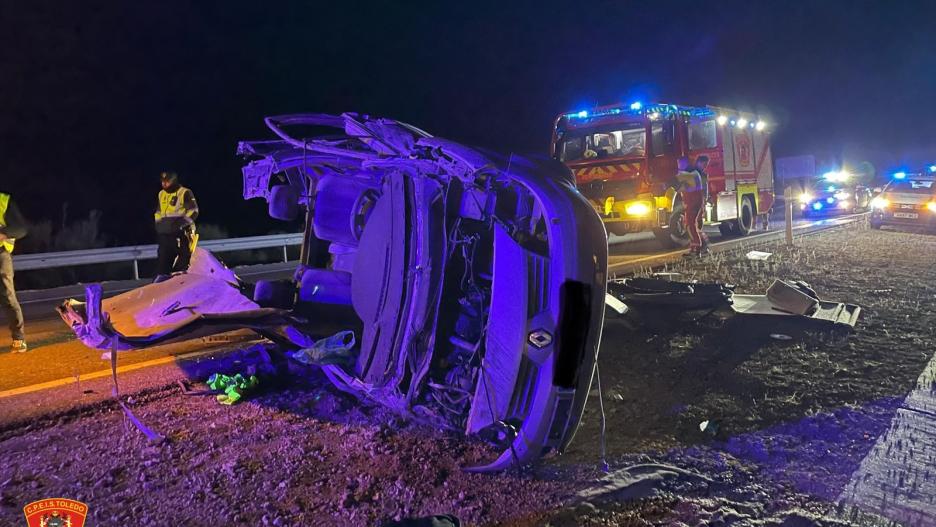 Un fallecido y un herido en un accidente de tráfico en la AP-36 en Ocaña (Toledo)