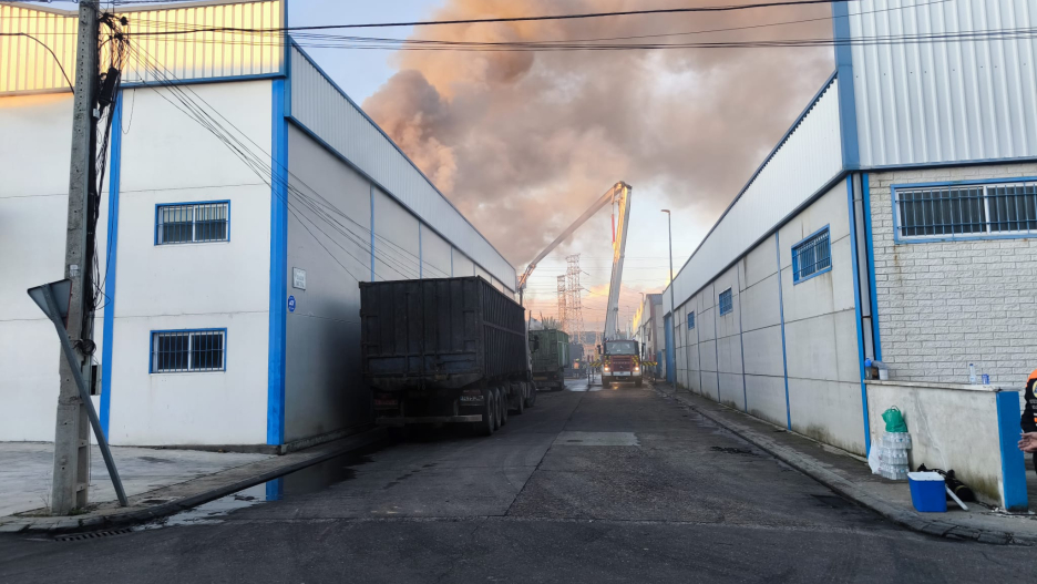 Incendio en una chatarrería de Pepino (Toledo)
