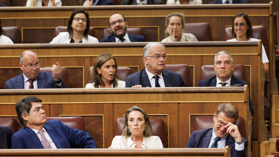 Bancada del PP en el Congreso de los Diputados.