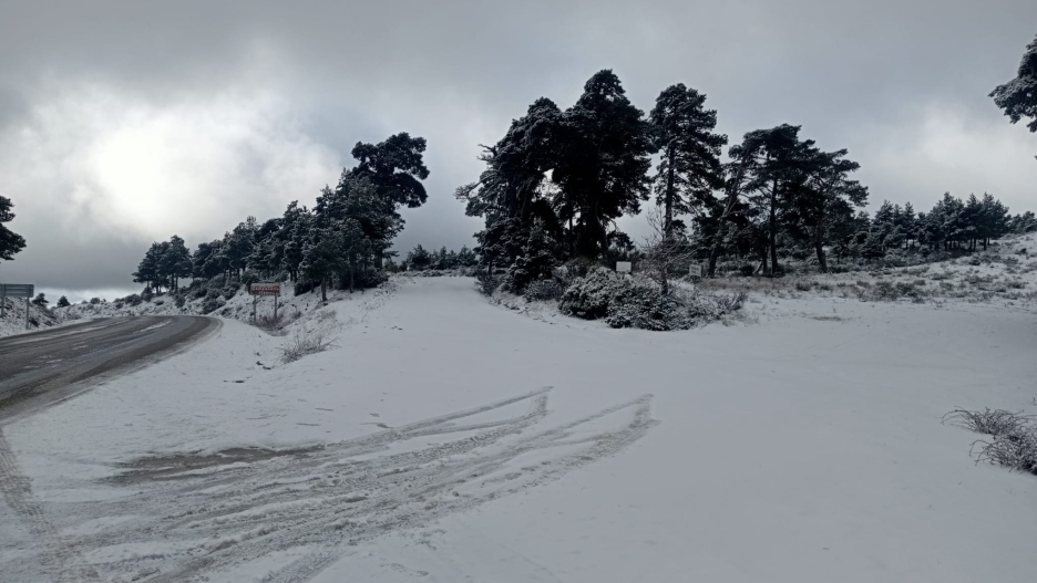 Nieve en Galve de Sorbe, situado a casi 1400 metros de altitud y con 94 habitantes censados