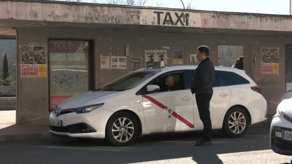 Parada de taxis en Toledo