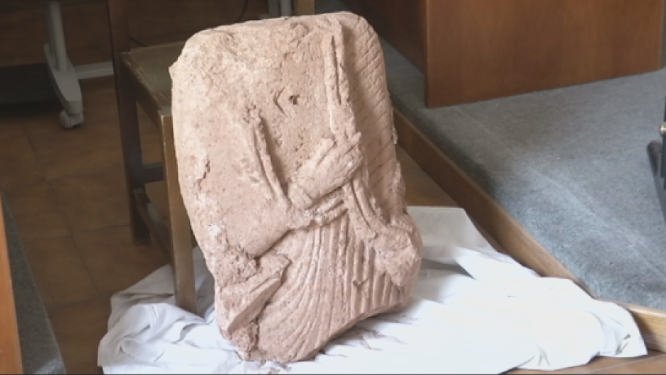 Togado romano encontrado en el yacimiento arqueológico de Los Cucos de Bogarra (Albacete)