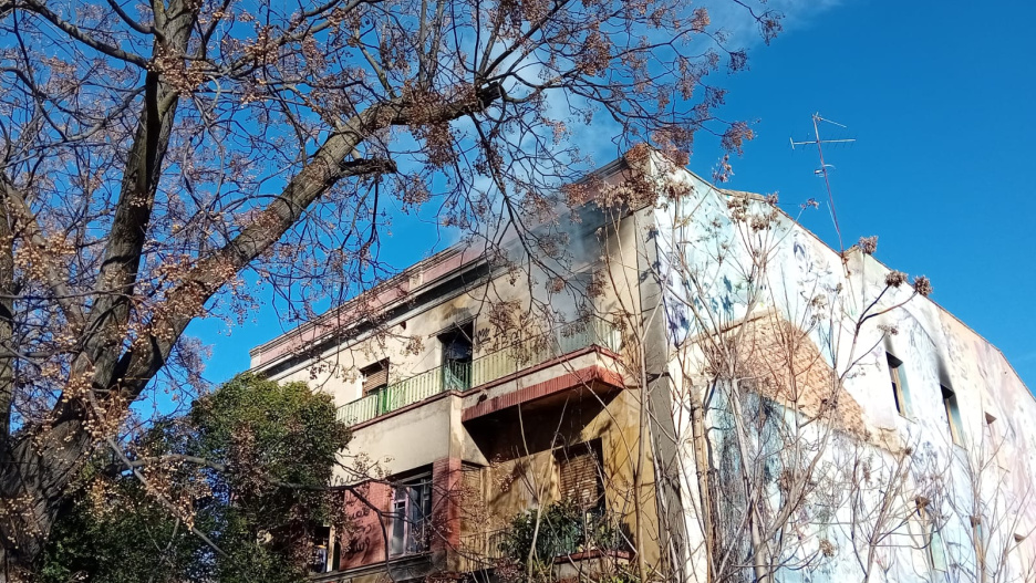 Vivienda ocupada afectada por el incendio