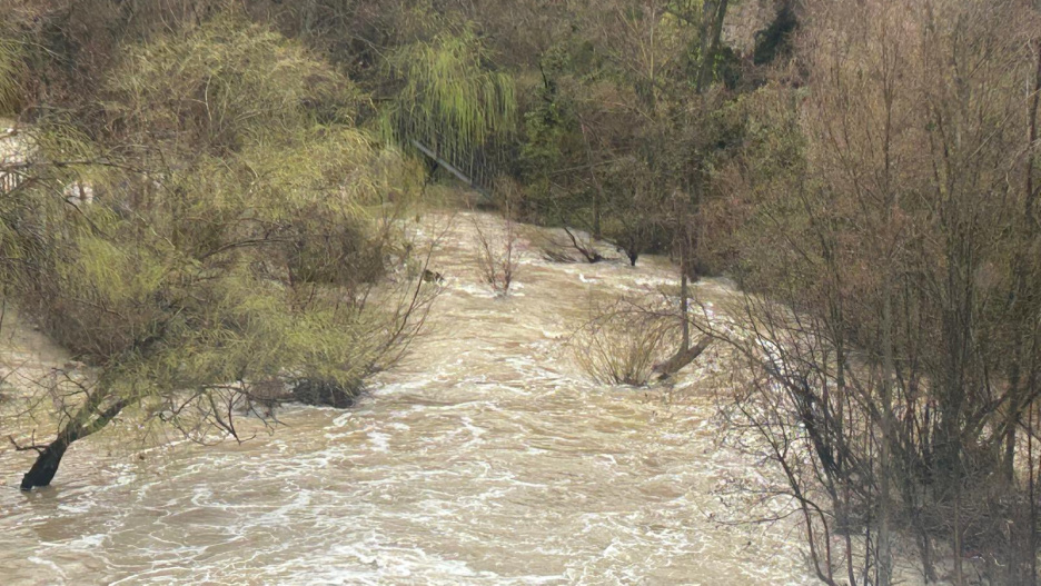 Caudal del Tajo a su paso por Cuenca capital