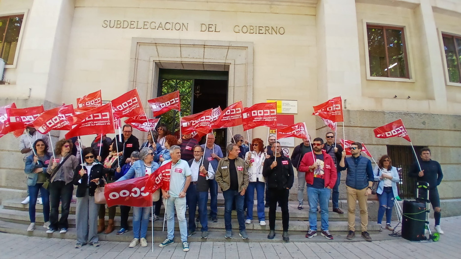 Protesta de los trabajadores de las Oficinas de Extranjería en Albacete.