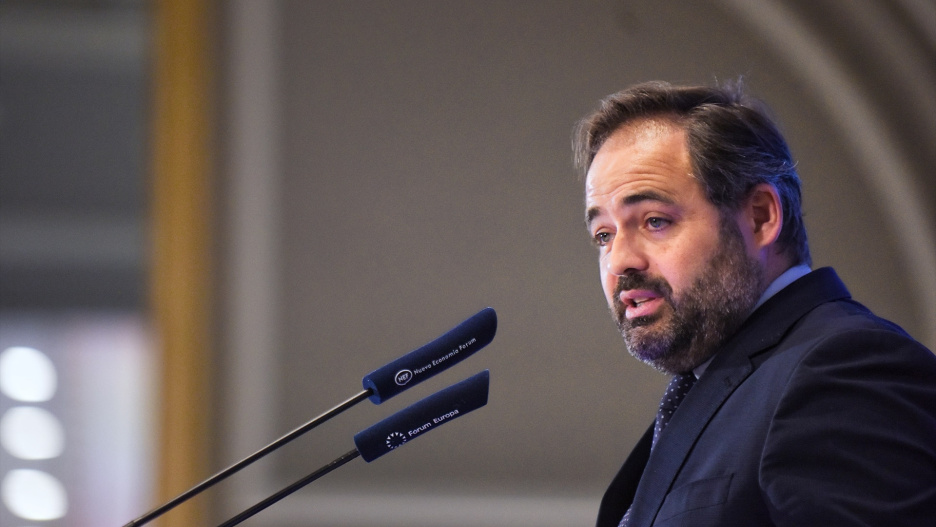 El presidente del PP de Castilla-la Mancha, Paco Núñez en el desayuno de Nueva Economía Fórum, en el Hotel Ritz, a 20 de mayo de 2025, en Madrid (España).
Fernando Sánchez / Europa Press
20/5/2025