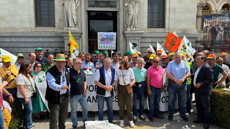 Los precios del cereal provocan la protesta de las organizaciones agrarias.