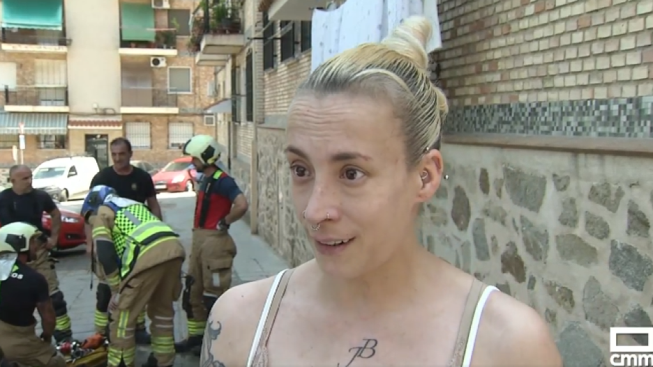 Vecina afectada por el incendio