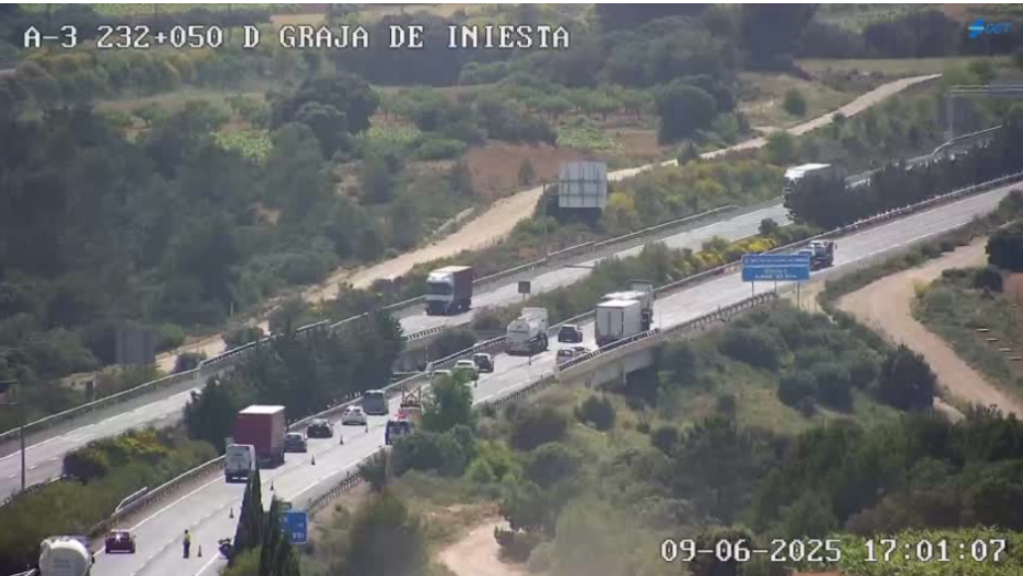 Imagen de las cámaras de tráfico en el punto en el que se ha producido el accidente