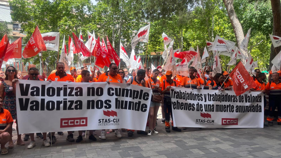 Concentración de las personas trabajadoras de Valoriza