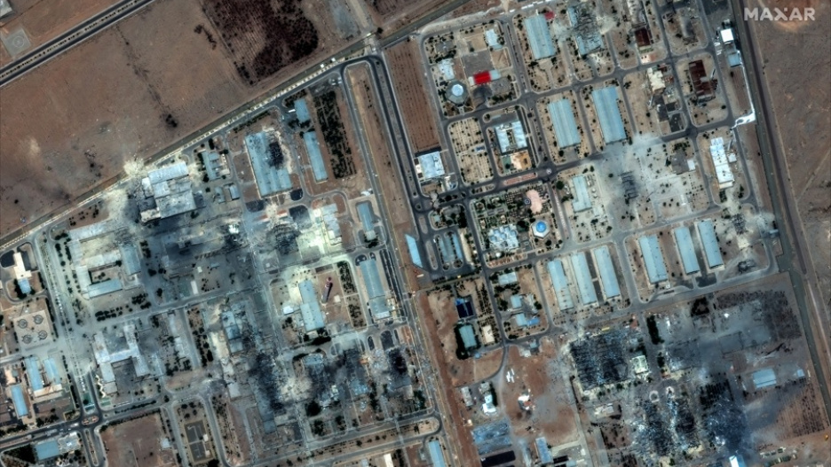 Imagen de cómo han quedado las bases atacadas por Estados Unidos en Irán.