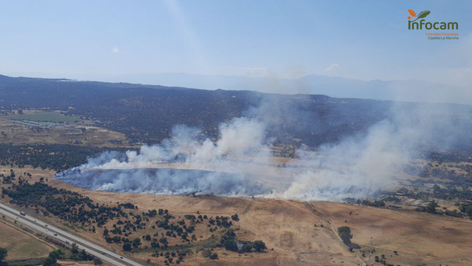 Incendio forestal en la comarca de Talavera de la Reina (Toledo) (26/06/2025)