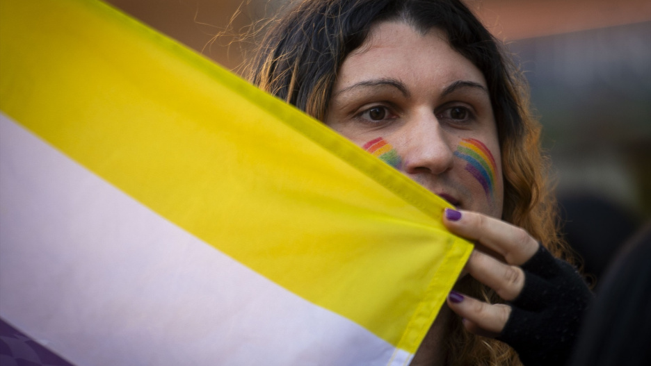 Manifestación para denunciar los ataques a la comunidad trans.