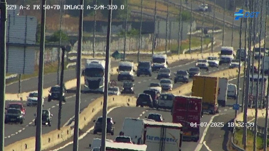 Retenciones de tráfico en algunas carreteras de nuestra región en la operación salida de julio