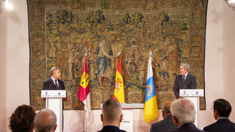 García-Page y Clavijo en el Palacio de Fuensalida.