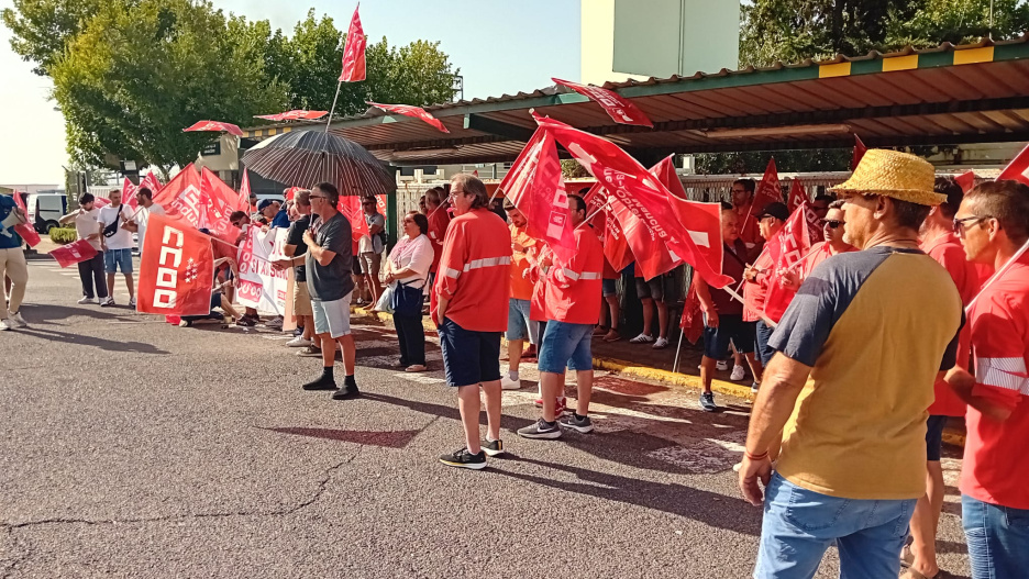 Protesta de los trabajadores de Eserman.