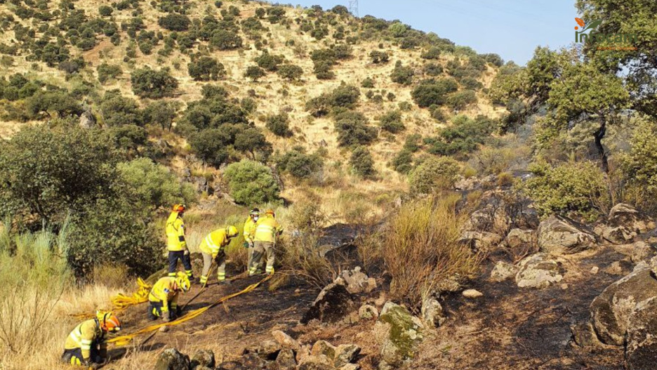 El incendio declarado este lunes en Navalmoralejo (Toledo) ha pasado a nivel 0