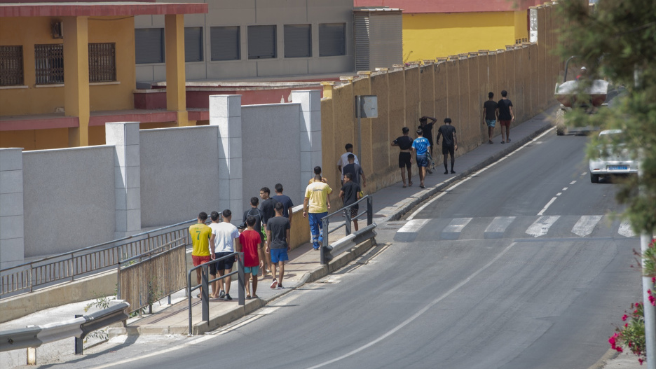 Un grupo de menores migrantes no acompañados.