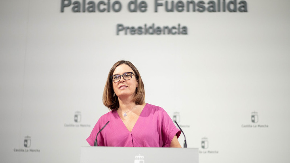 La consejera Portavoz, Esther Padilla, en el Palacio de Fuensalida.