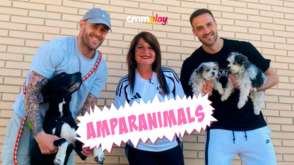 Los jugadores del Alba Higinio Marín y Jon García del Alba fueron los protagonistas de una de las historias del programa dedicado a los animales de compañía "Amparanimals".