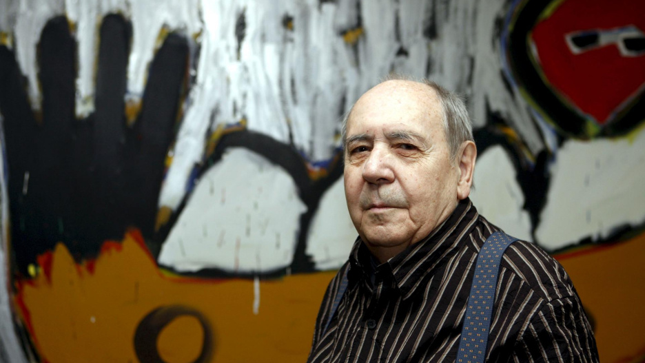 MADRID, 06/09/2025.- Imagen de archivo del artista conquense Gustavo Torner, el polifacético maestro de la abstracción, que ha muerto este sábado en su domicilio de Cuenca a los 100 años de edad. EFE/José Huesca.