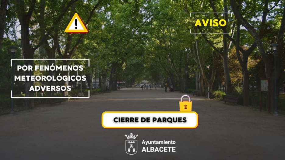 Cierre de parques en Albacete.