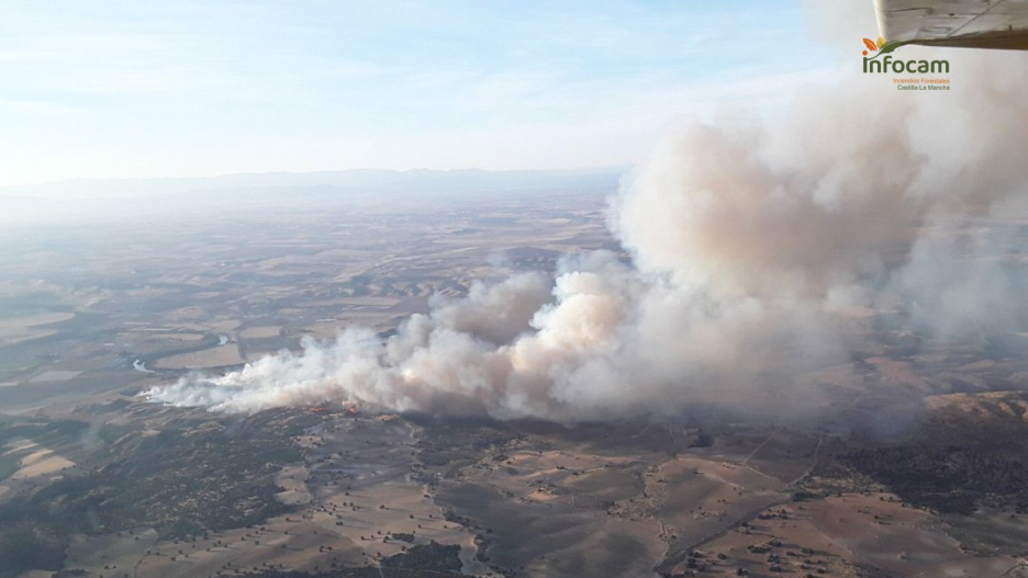 Declarado un incendio forestal en Polán (Toledo)