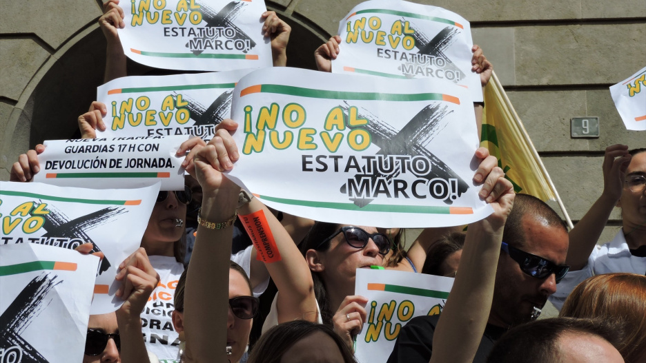 Anteriores protestas convocadas por los médicos en rechazo del Estatuto Marco.