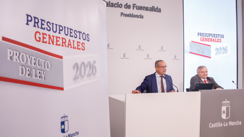 Presentación de los presupuestos de Castilla-La Mancha para 2026.