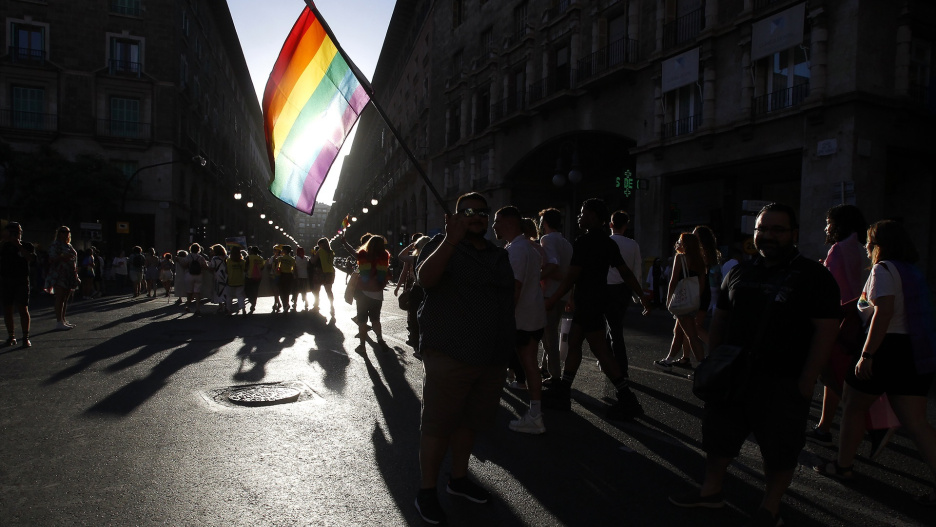 manifestación por el Orgullo LGTBI