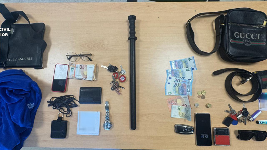 Material incautado a los detenidos