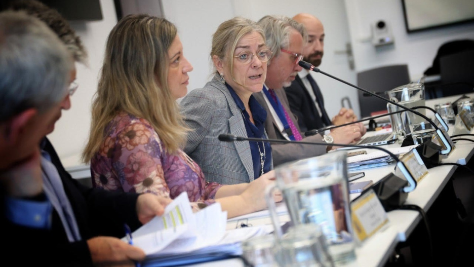 La secretaria de Estado de Función Pública, Consuelo Sánchez Naranjo, durante la reunión celebrada el pasado miércoles.